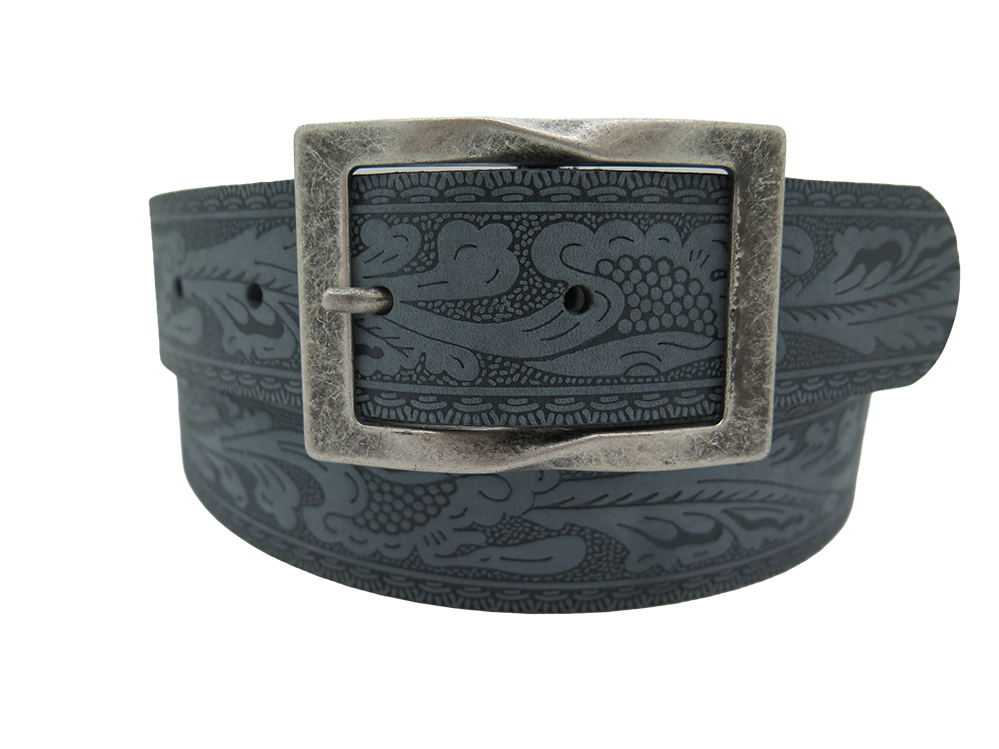 Ledergurt Branding Flower 40mm (11075/72-40)